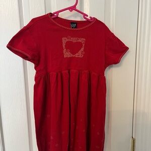 Gap girls all cotton dress with heart